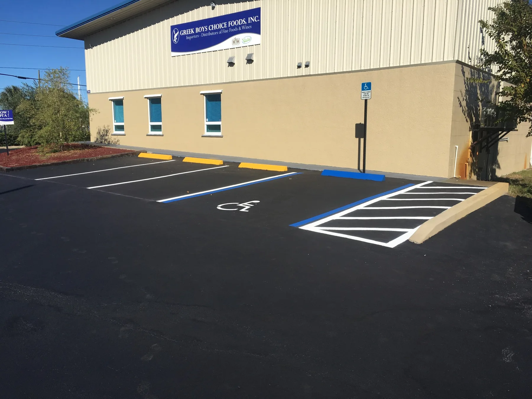 Completed commercial parking improvements