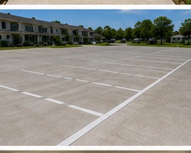 Commercial concrete parking area