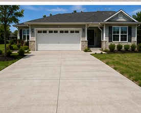 Residential concrete driveway
